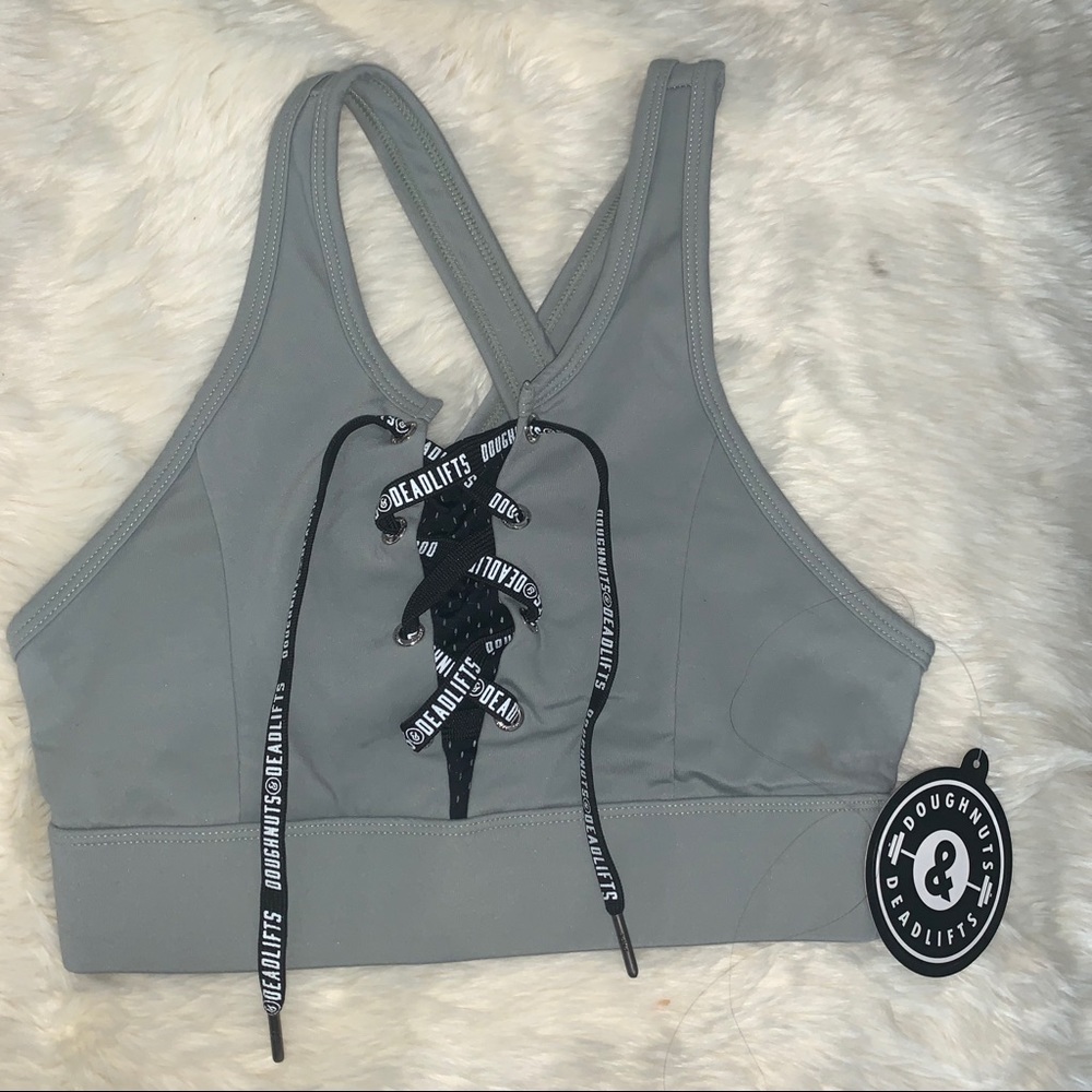 Doughnut and Deadlifts Lifting Sports Bra NWT